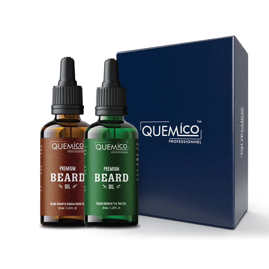 Beard Growth Oils Gift Box - Sandalwood Oil + Tea Tree Oil