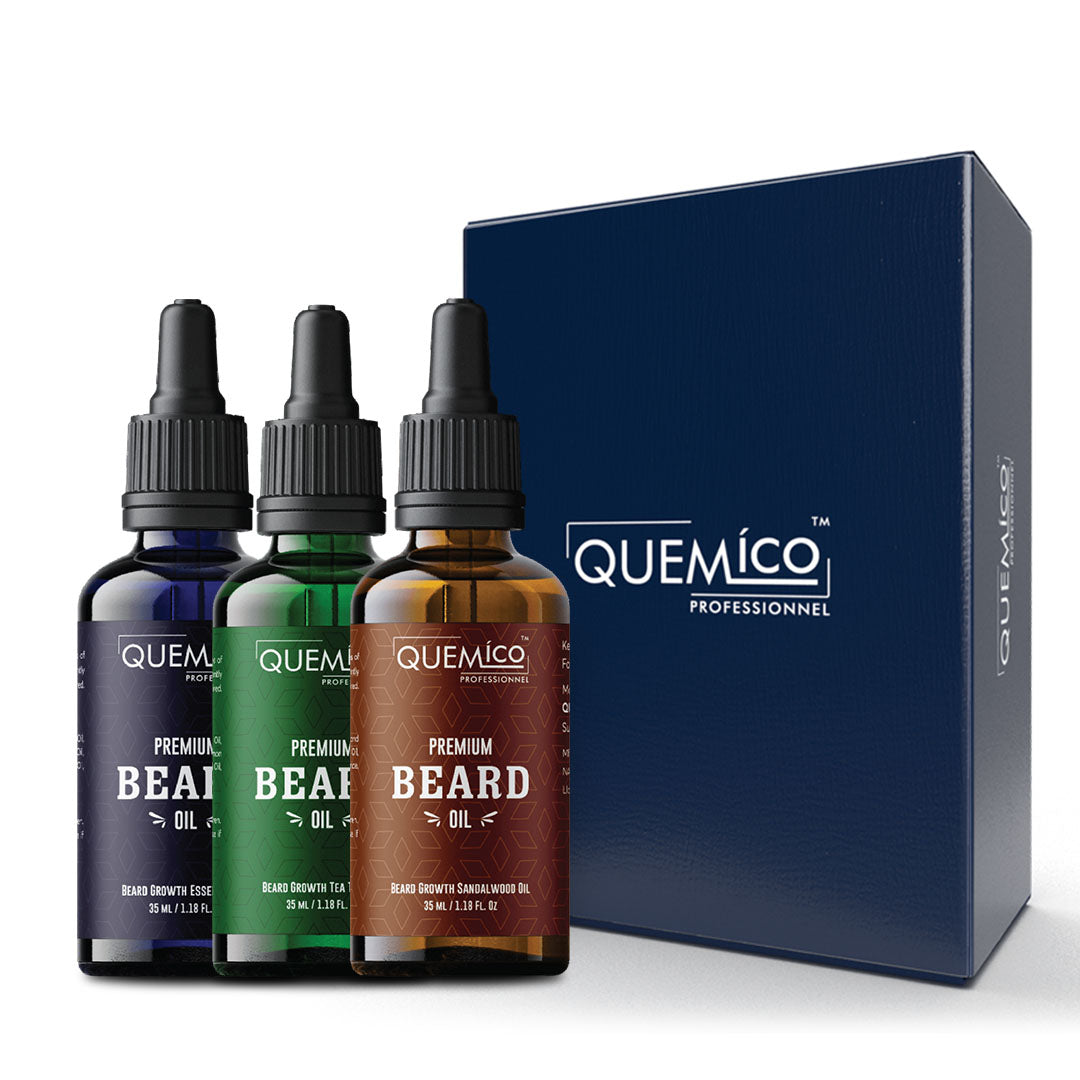 Beard Growth Oils Gift Box - Almond Oil + Tea Tree Oil + Sandalwood Oil