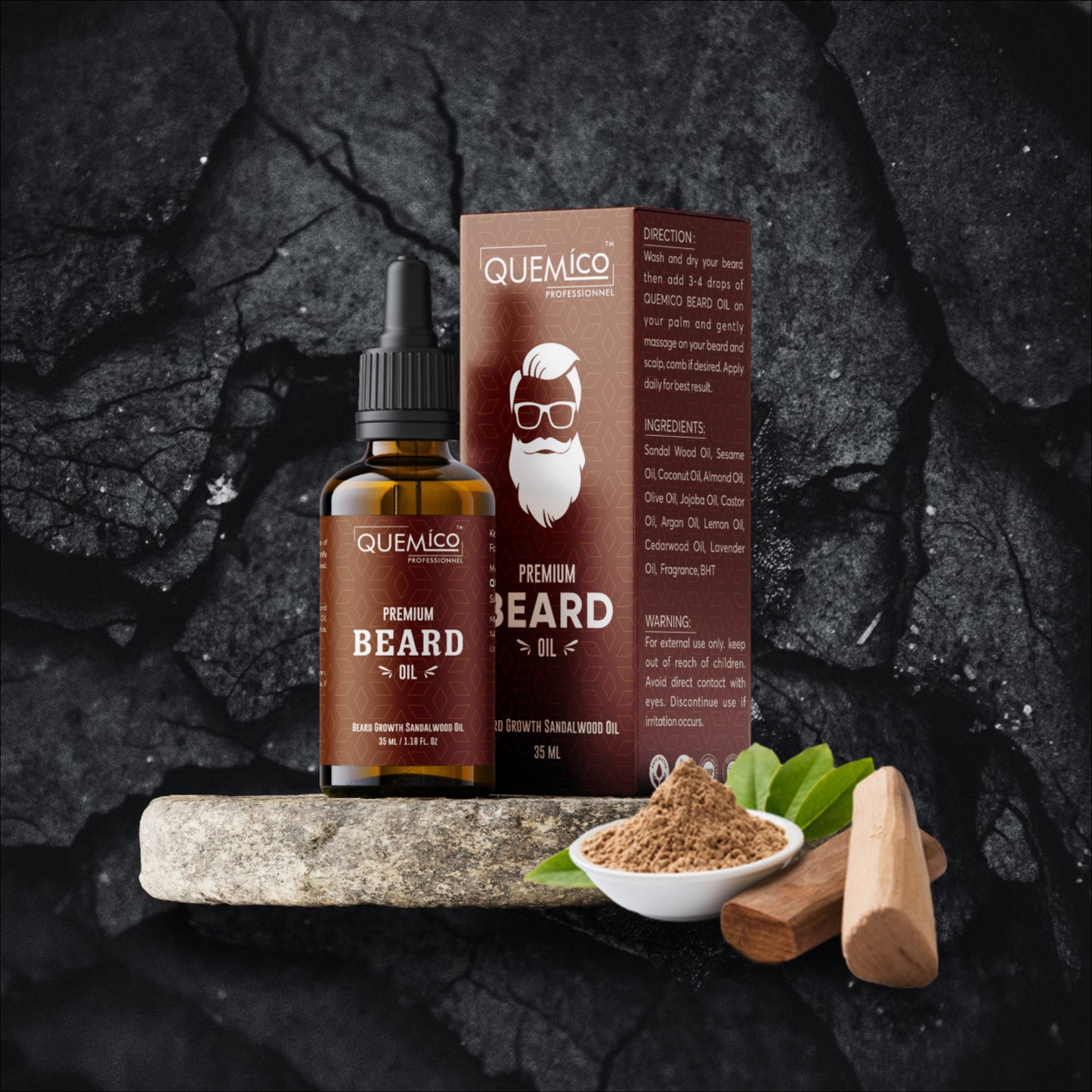 Beard Growth Oils Gift Box - Sandalwood Oil + Cedarwood Oil