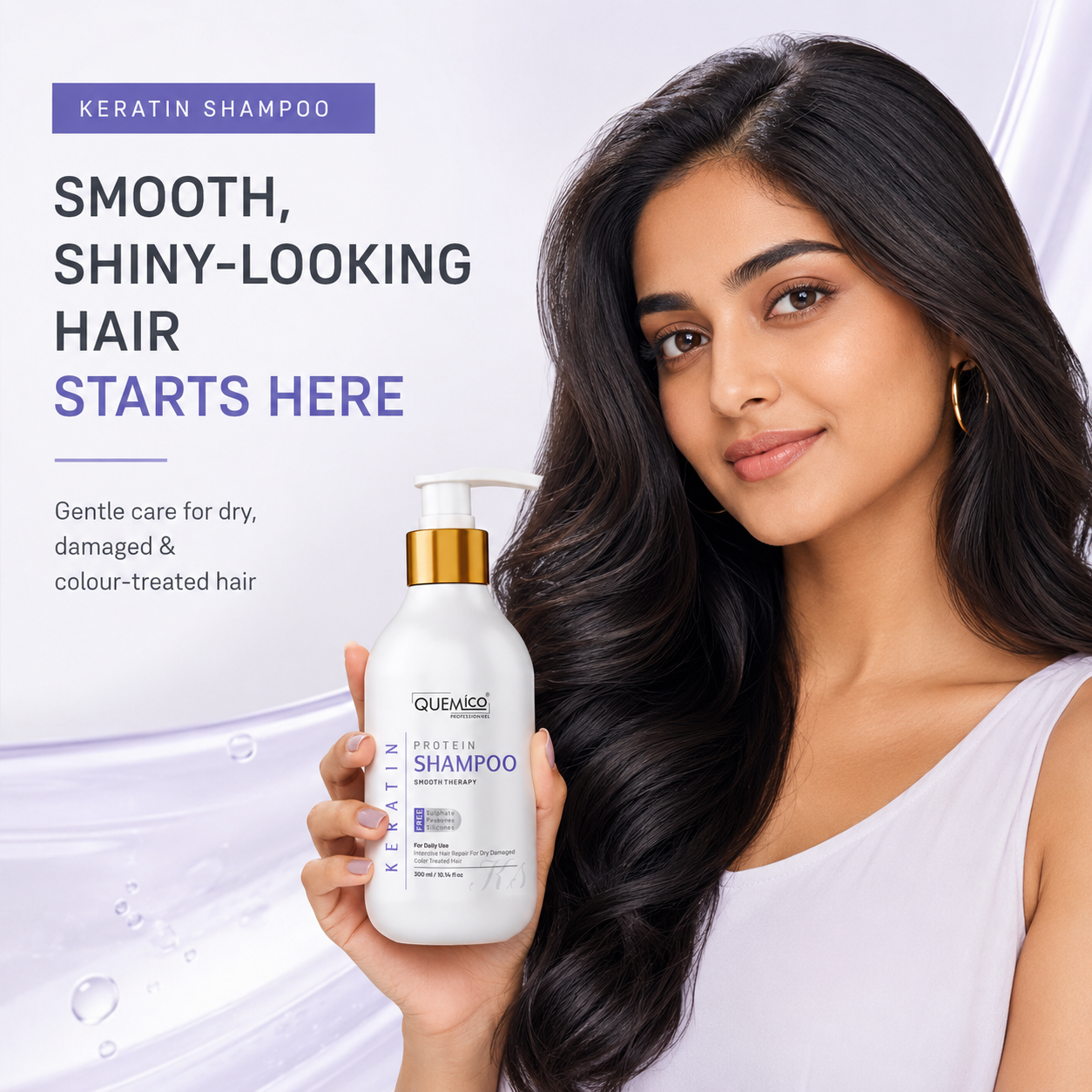 Sulphate Free Keratin Smoothing Kit - Shampoo, Conditioner & Hair Serum