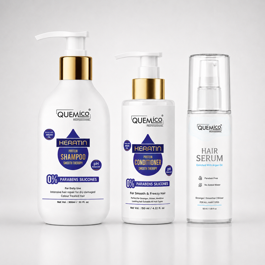 Keratin Protein Treatment Kit - Shampoo, Conditioner & Hair Serum