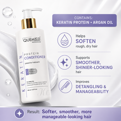 Sulphate Free Keratin Smoothing Kit - Shampoo, Conditioner & Hair Serum