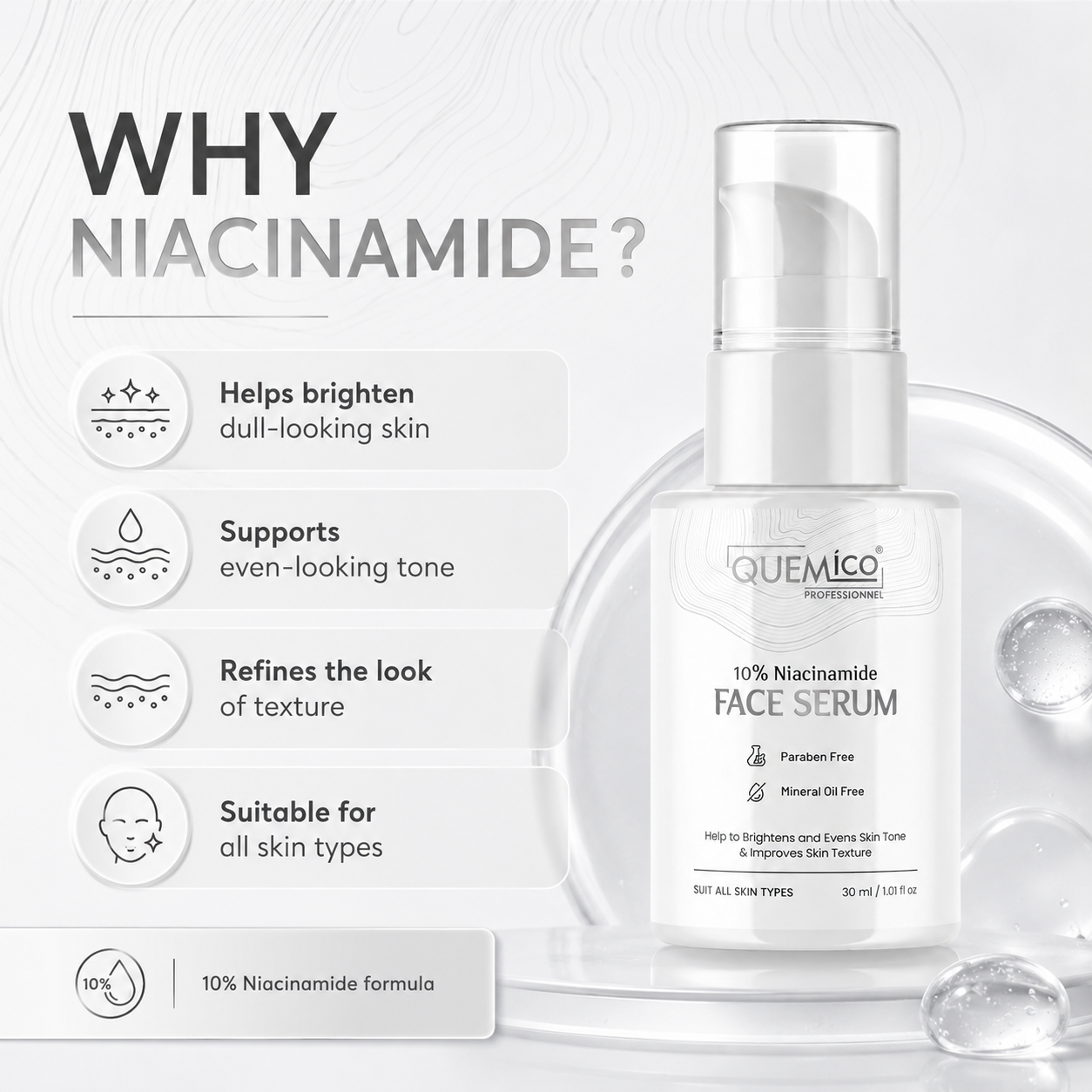 10% Niacinamide Face Serum, 30ml