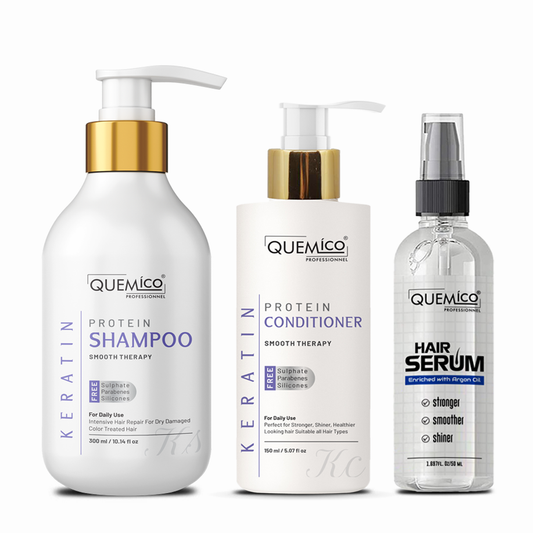 Sulphate Free Keratin Smoothing Kit - Shampoo, Conditioner & Hair Serum