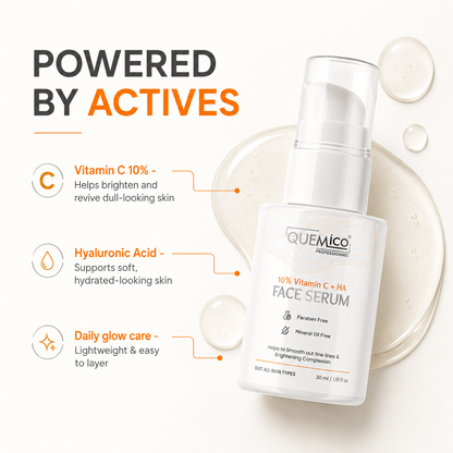 10% Vitamin C Face Serum with Hyaluronic Acid, 30ml